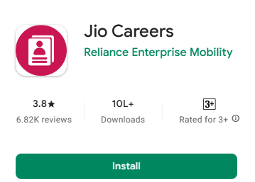 Jio Career App Screenshot